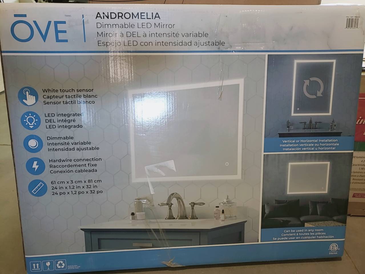 Ove andromelia dimmable led mirror hotsell