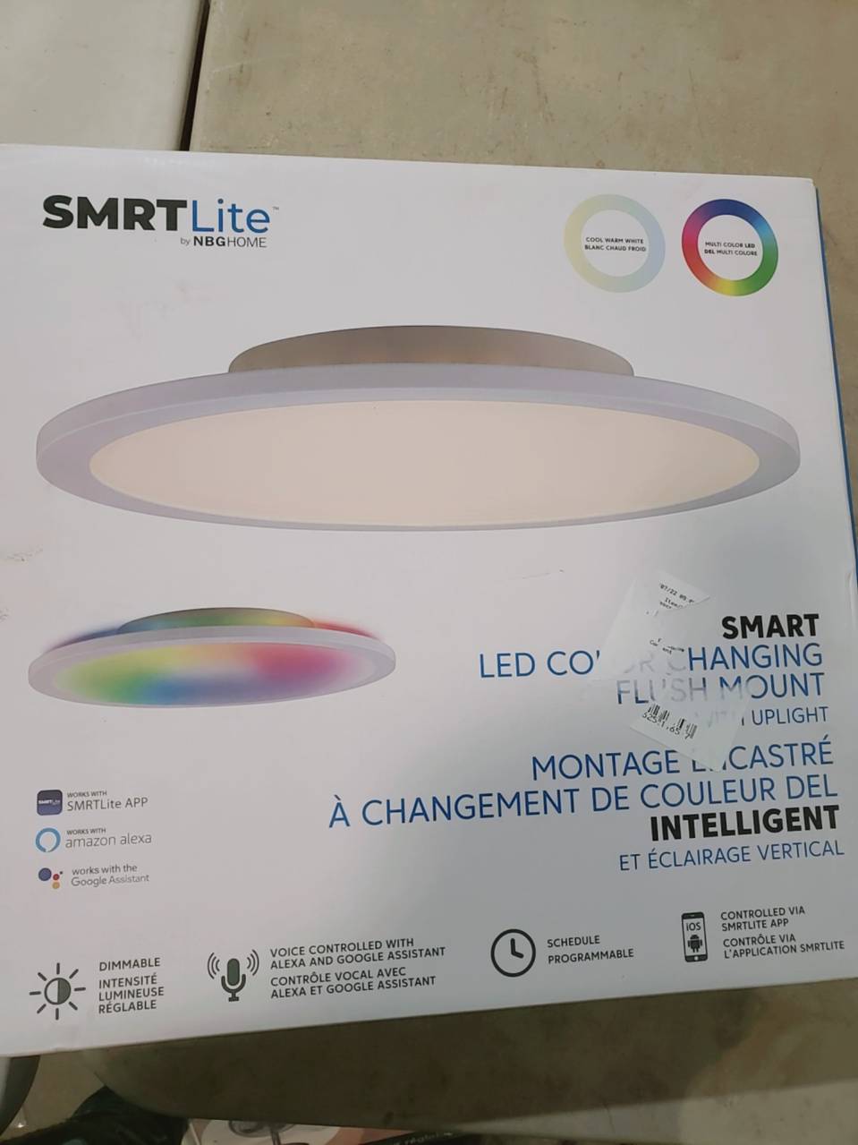 Smrtlite led color changing online flush mount