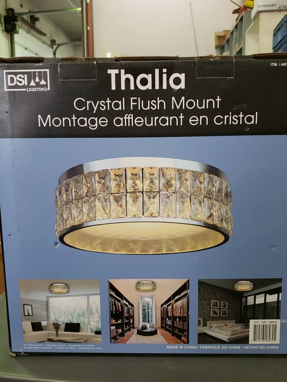 thalia crystal flush mount