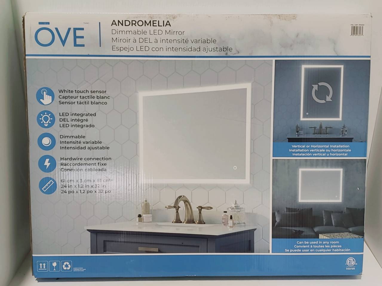 Andromelia dimmable hotsell led mirror