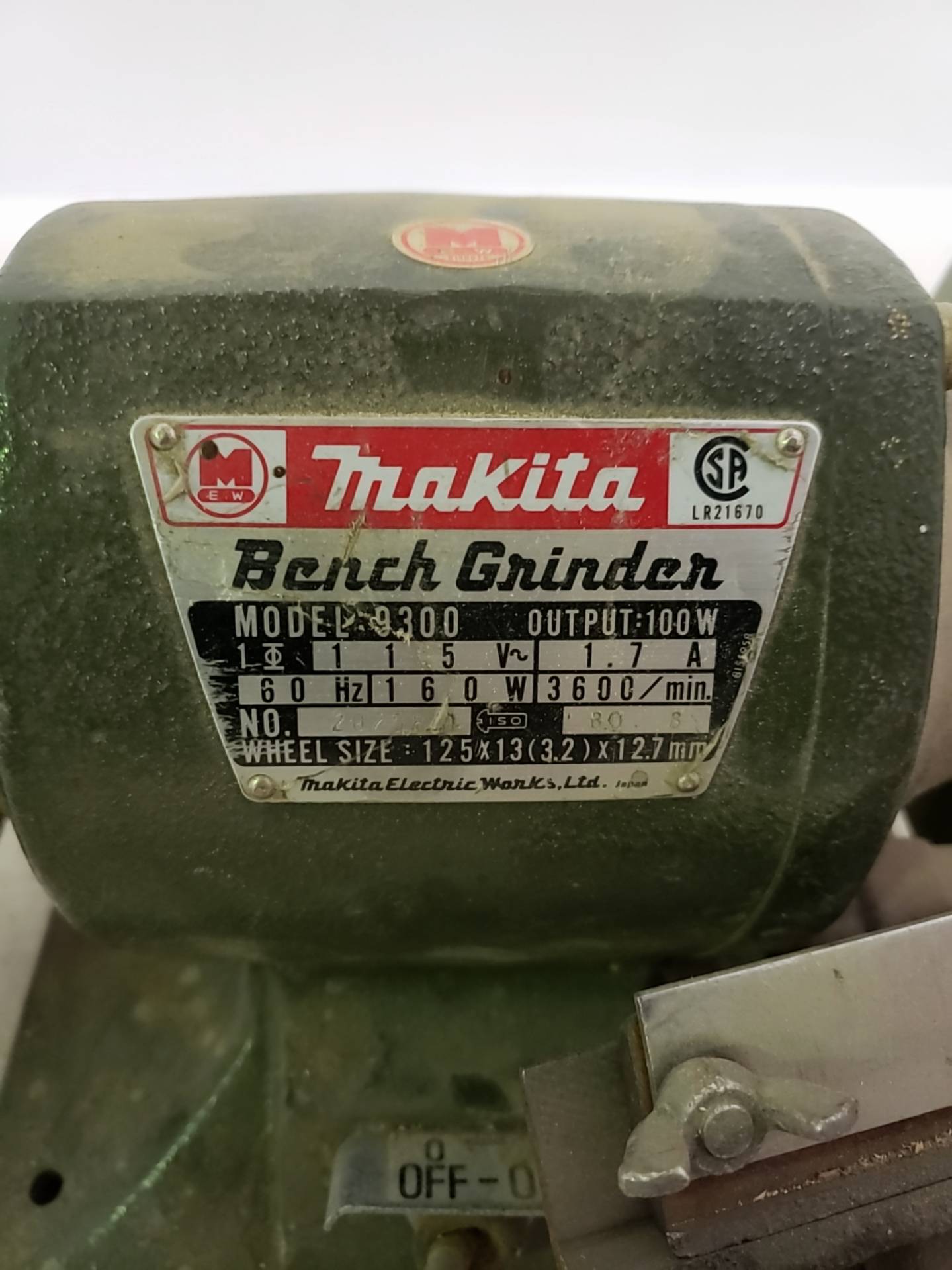 Makita 9300 outlet bench grinder