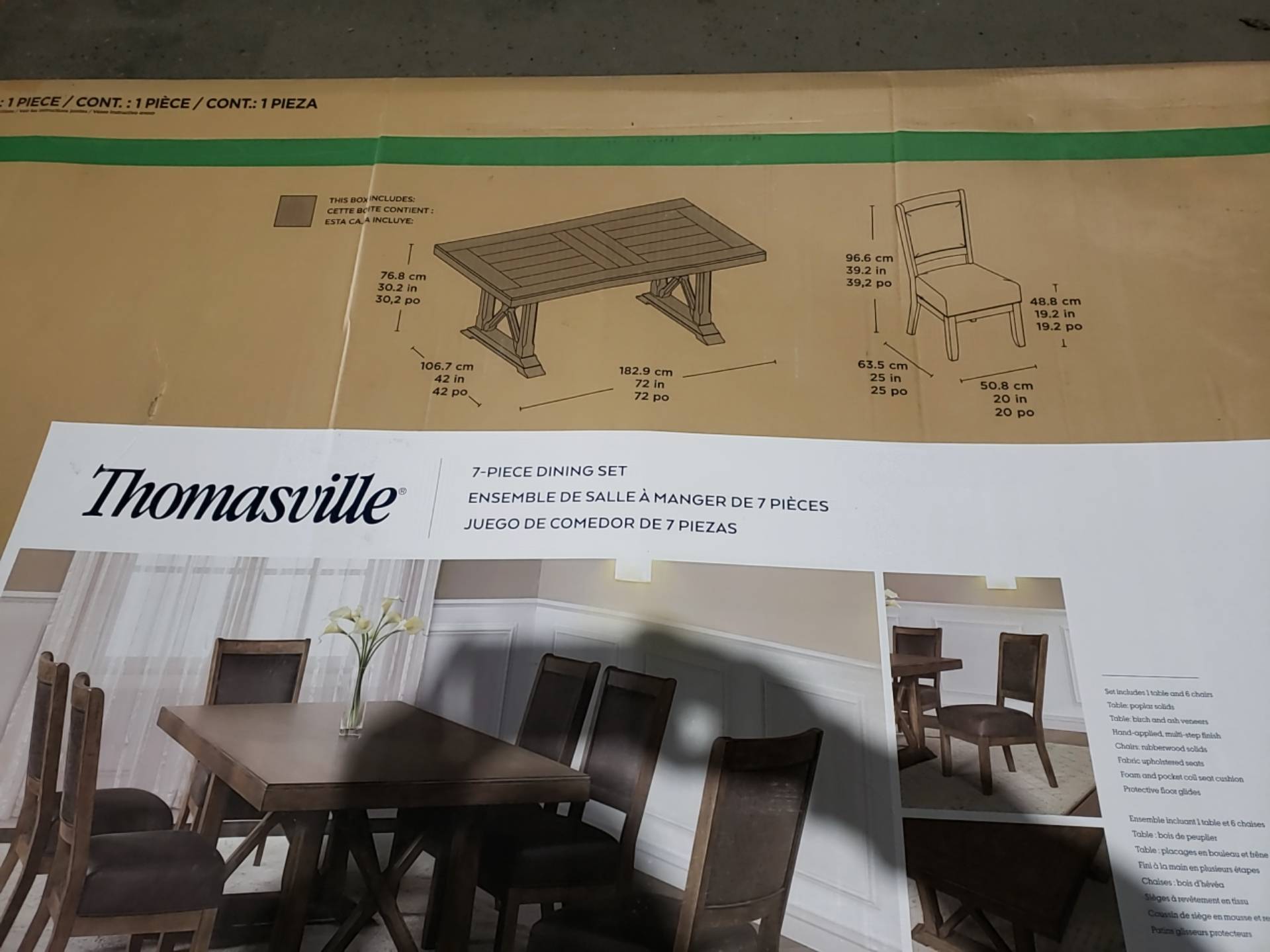 Thomasville west outlet creek dining set