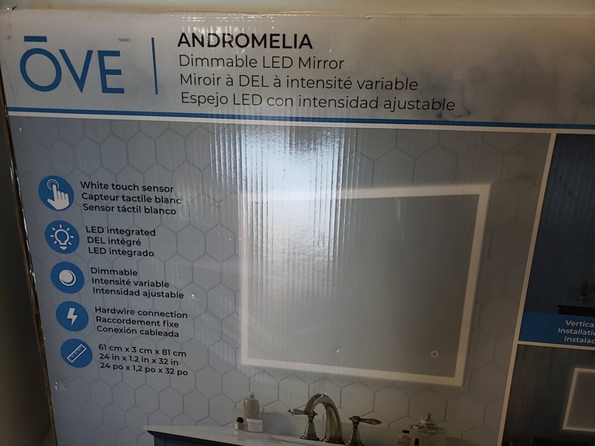Ove andromeda dimmable led mirror online