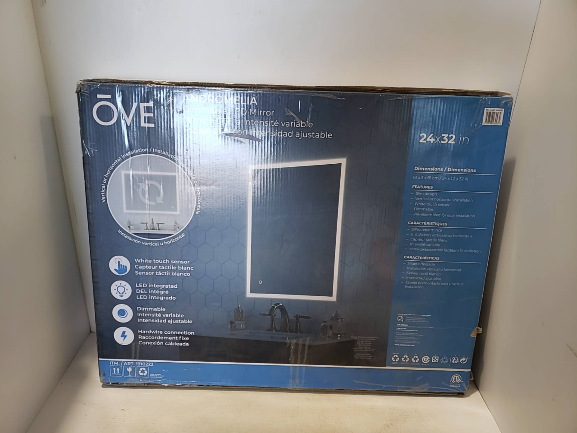 Andromelia dimmable led mirror on sale
