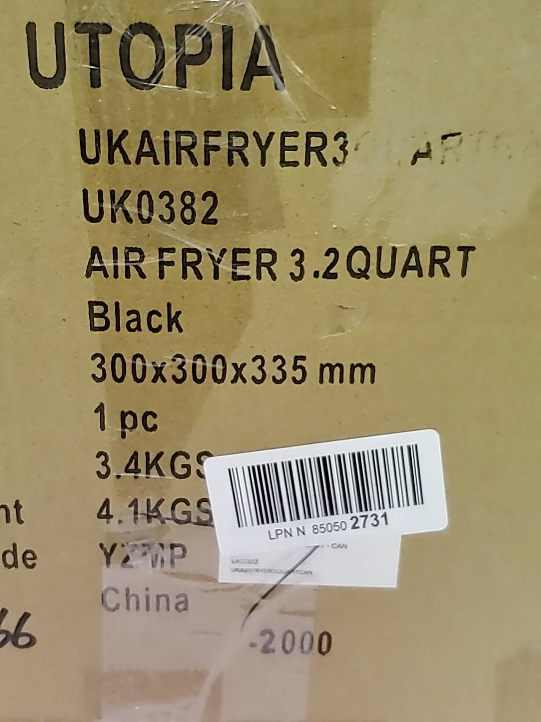Utopia clearance air fryer