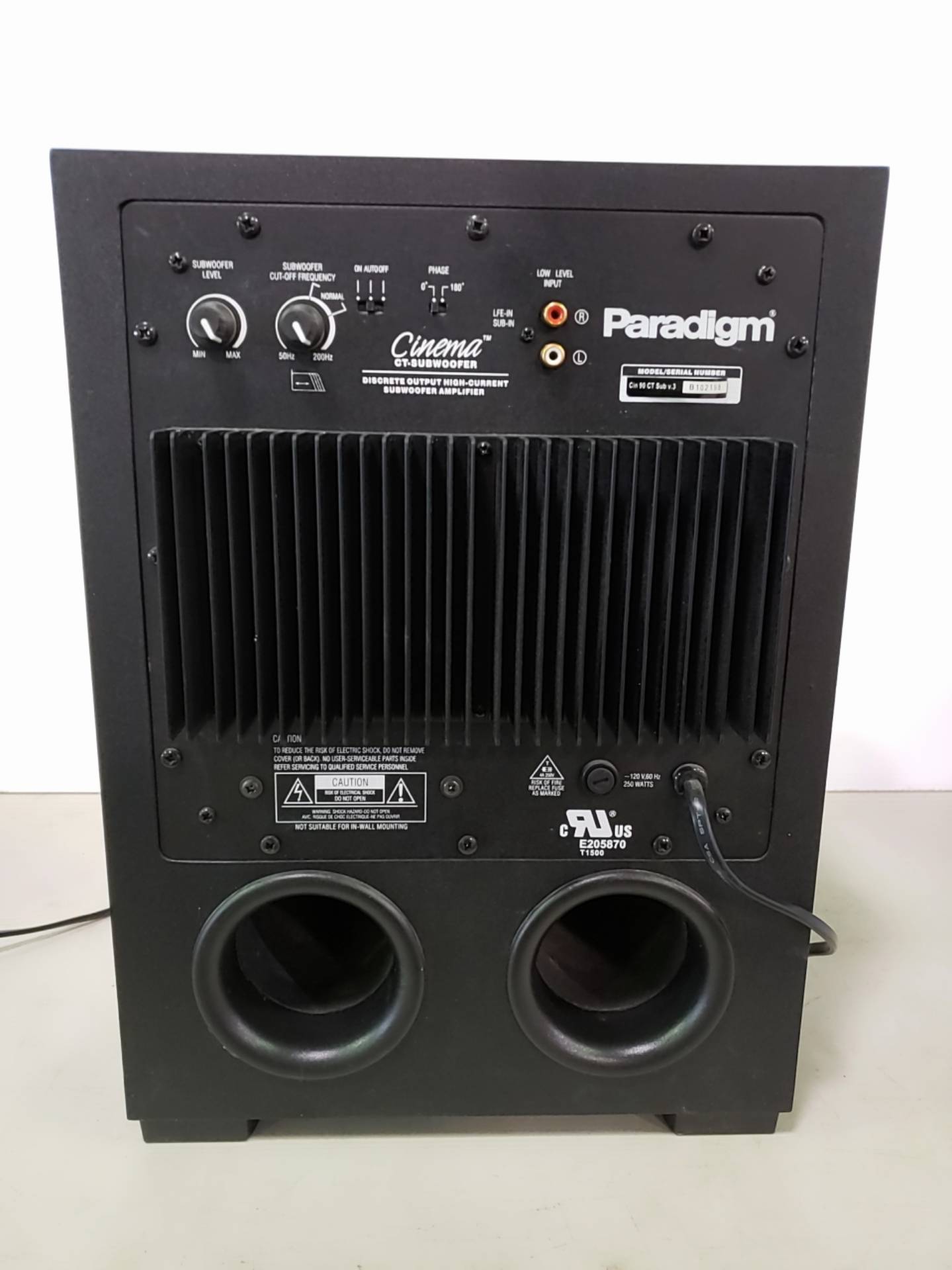 Paradigm ct subwoofer 2025