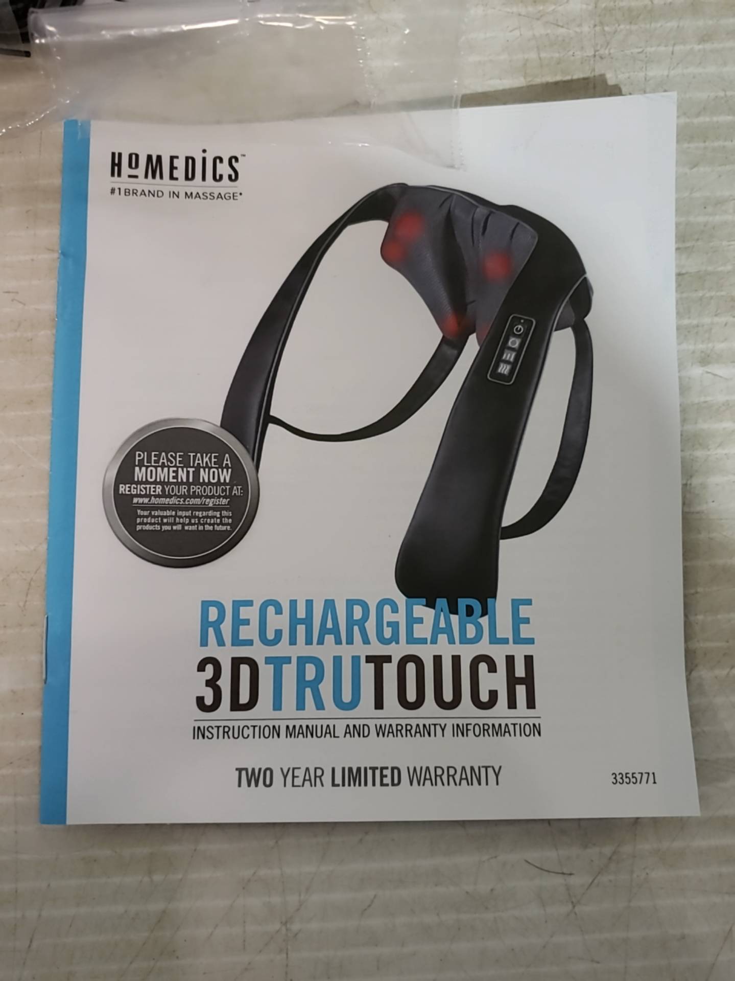Homedics rechargeable deals 3d trutouch