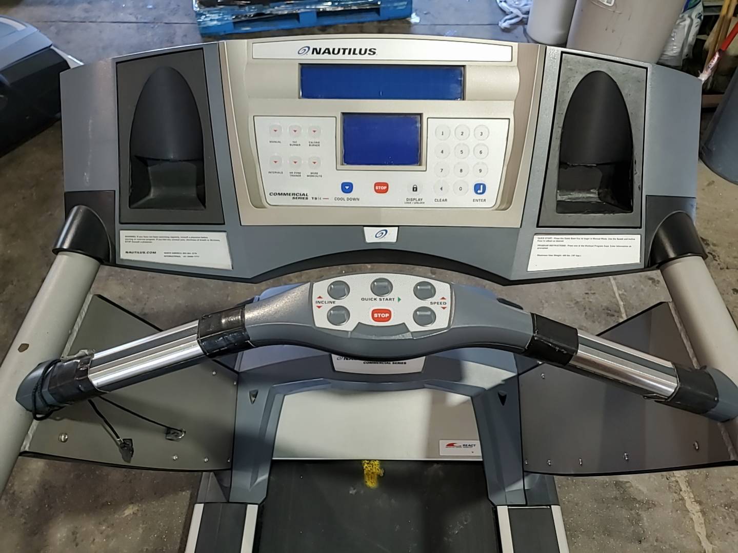 Nautilus commercial series t914 treadmill clearance