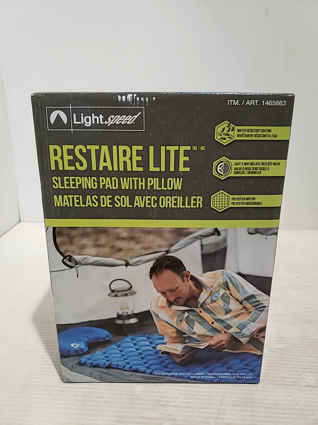 lightspeed restaire lite sleeping pad with pillow