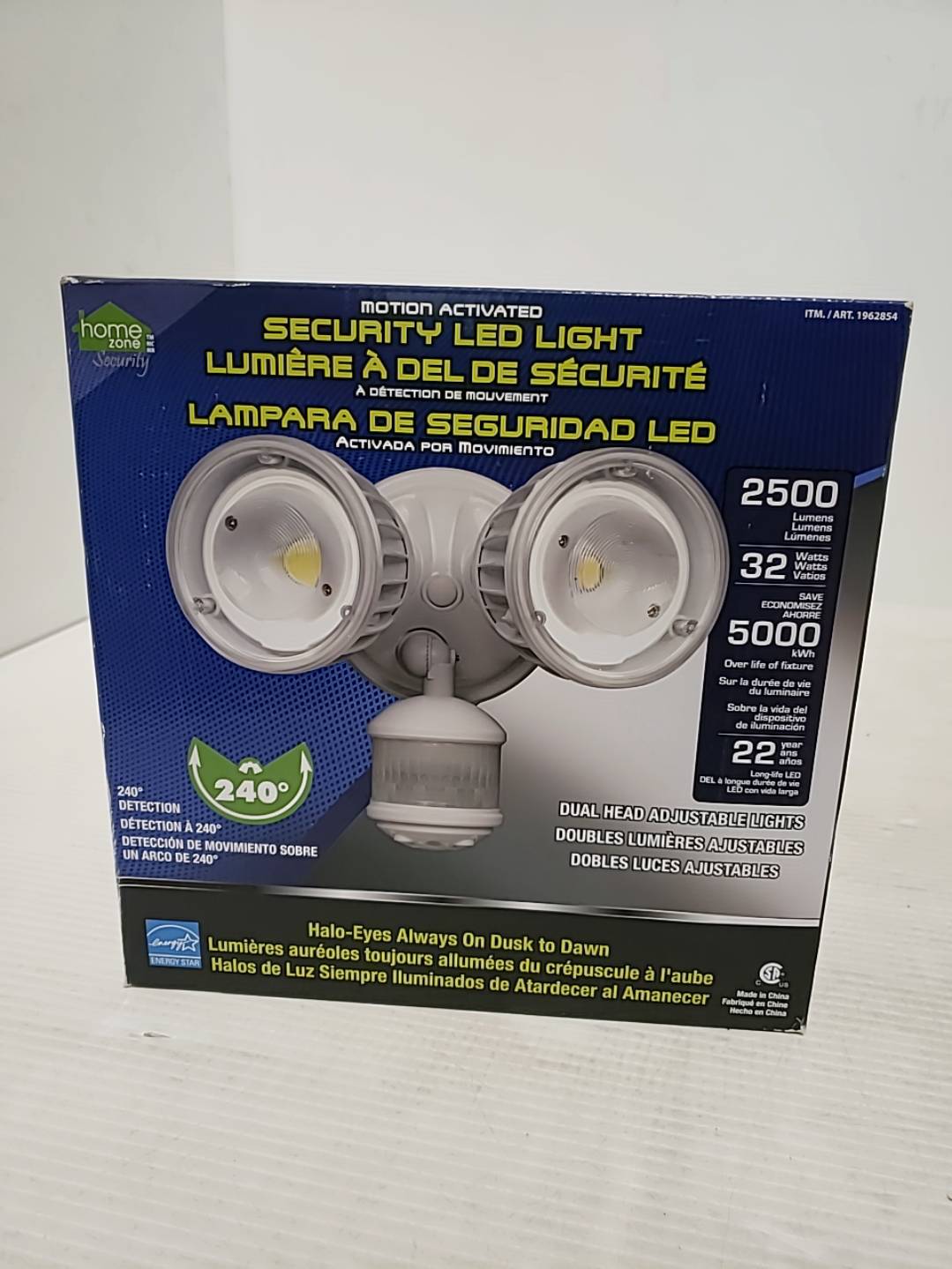 Home zone security light top