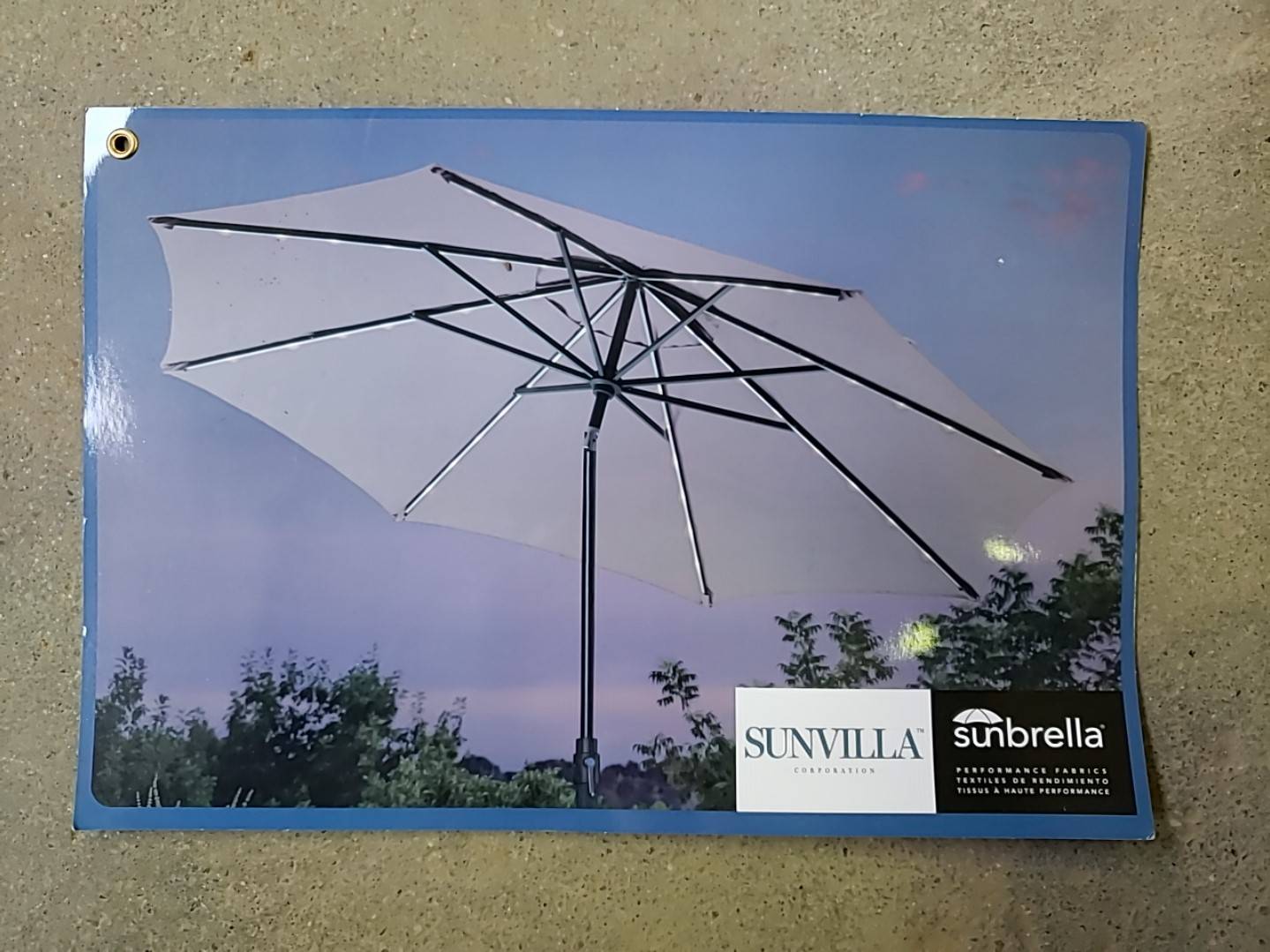 sunvilla market umbrella with 56 led lights