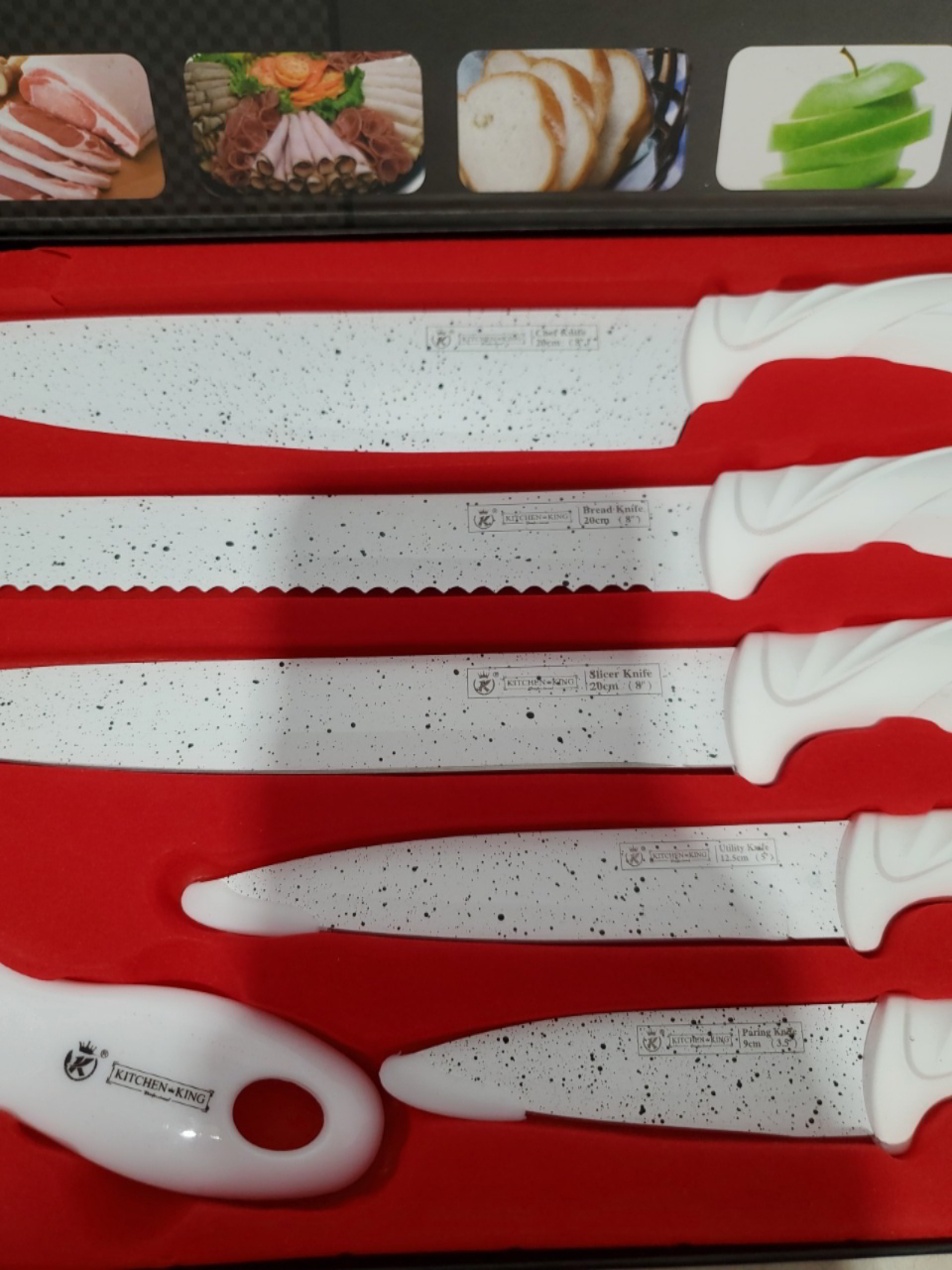 KITCHEN KING - 6 PIECE KITCHEN KNIFE SET (WHITE) - Kastner Auctions