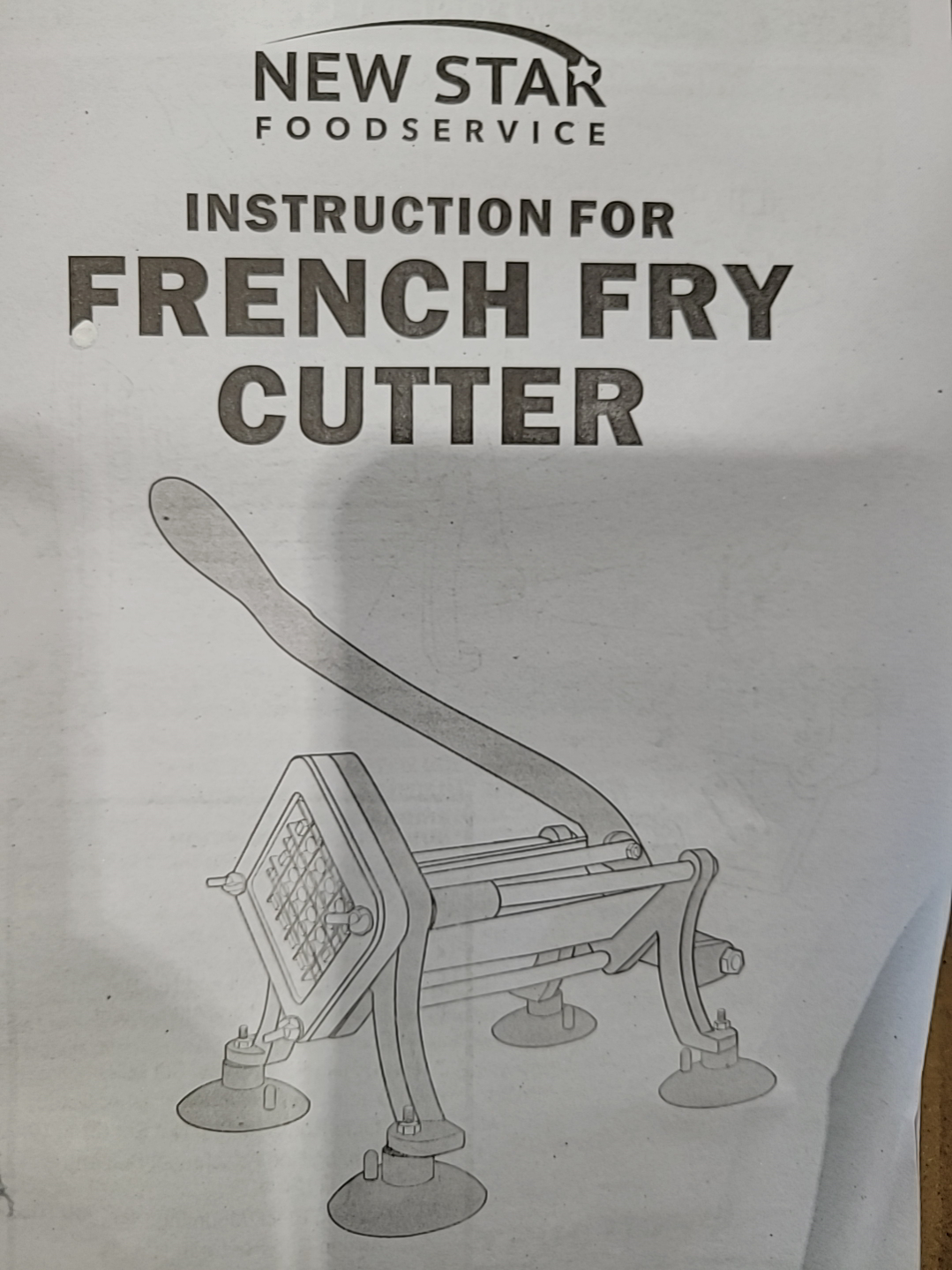 New Star Foodservice 37340 Commercial Restaurant French Fry Cutter wit